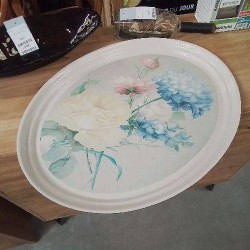 PLATEAU DE SERVICE GM OVALE FLEURI 
