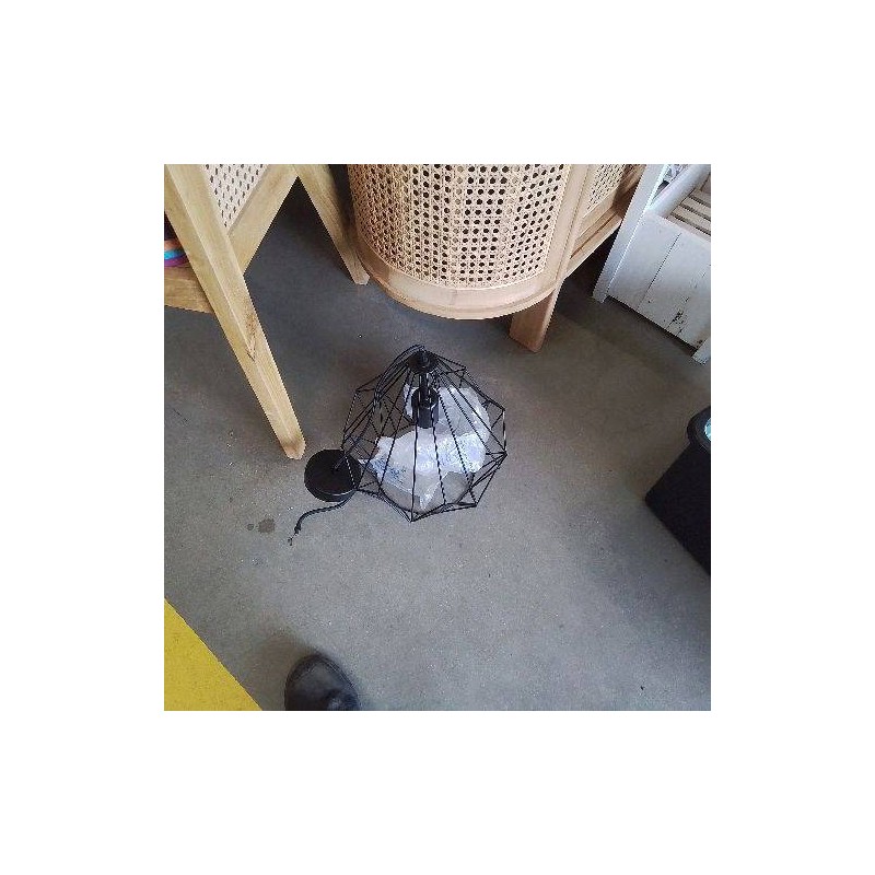 SUSPENSION METAL NOIRE CONIQUE