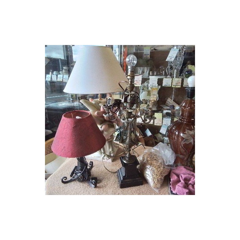 LAMPE CANDELABRE ANCIENNE ELECT A REFAIRE SOCLE MARBRE ST NAPOLEON