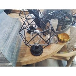 LAMPE A POSER PILES METAL NOIR
