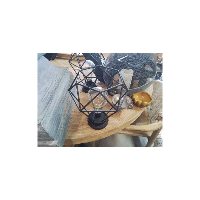 LAMPE A POSER PILES METAL NOIR