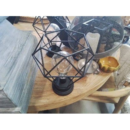 LAMPE A POSER PILES METAL NOIR