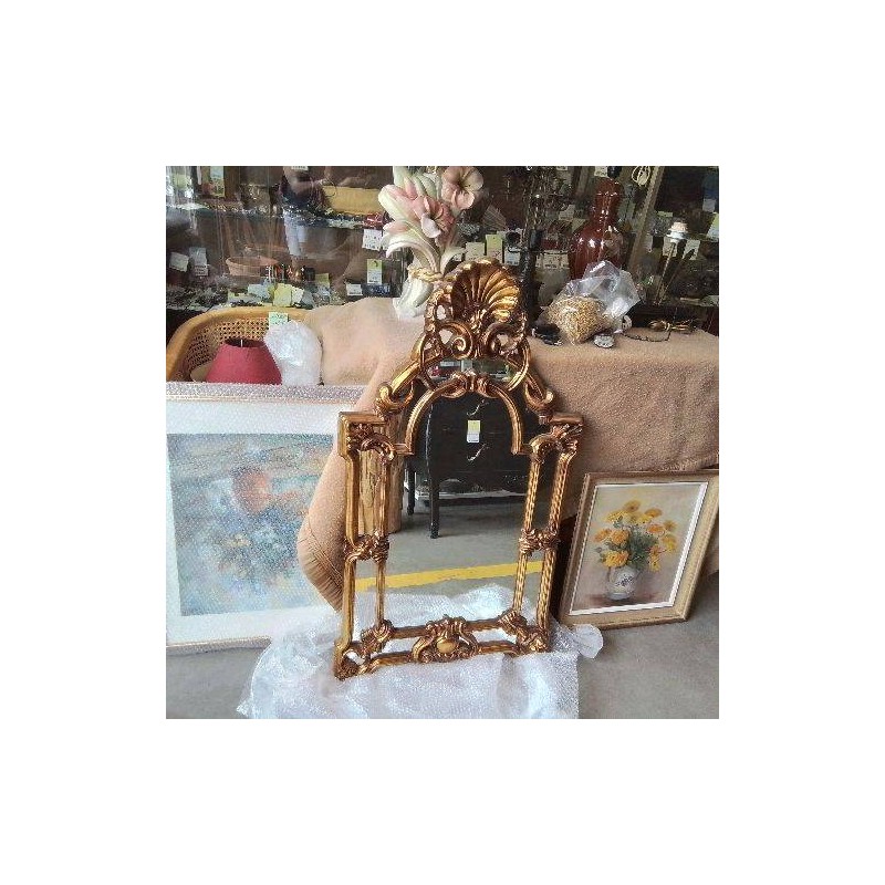 MIROIR GM DORÉ ST ROCAILLE LOUIS XV