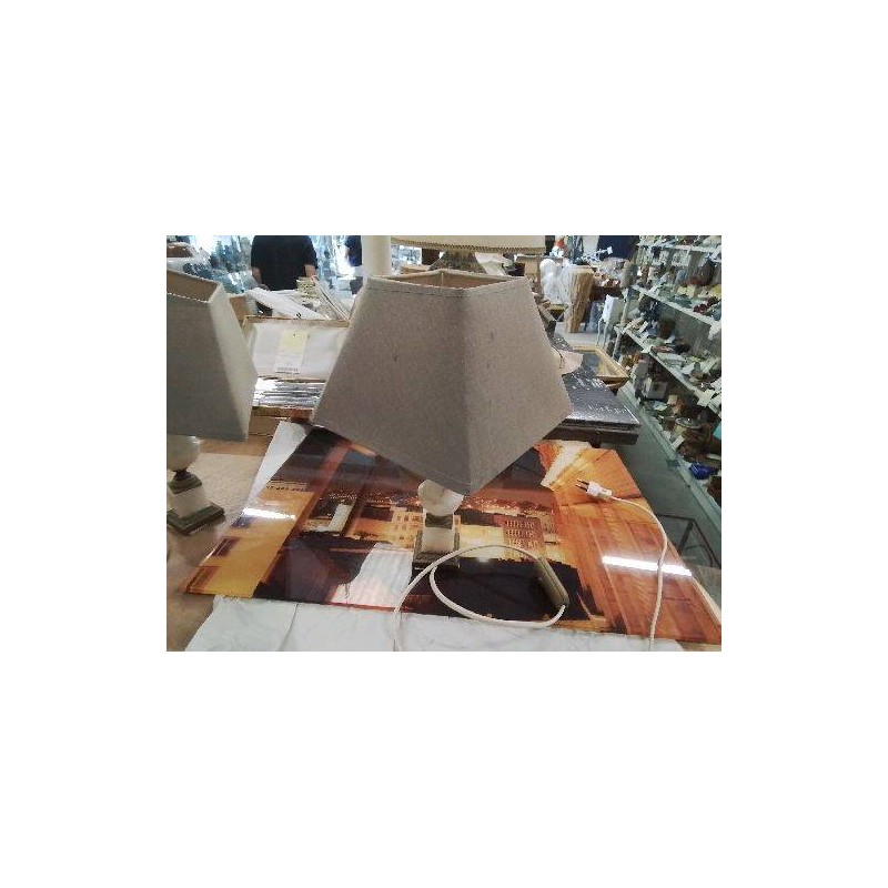 LAMPE PM ABAT JOUR GRID MARBRE
