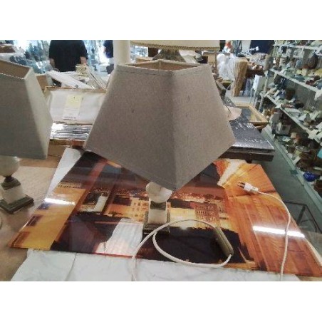 LAMPE PM ABAT JOUR GRID MARBRE
