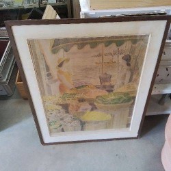 LITHOGRAPHIE MARCHÉ 