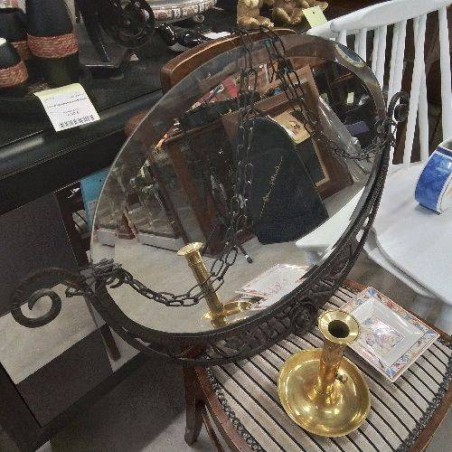 MIROIR ART NOUVEAU DECOR FLEUR