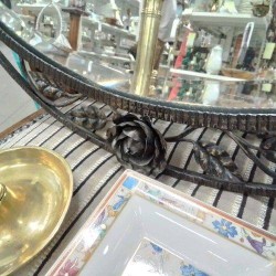 MIROIR ART NOUVEAU DECOR FLEUR