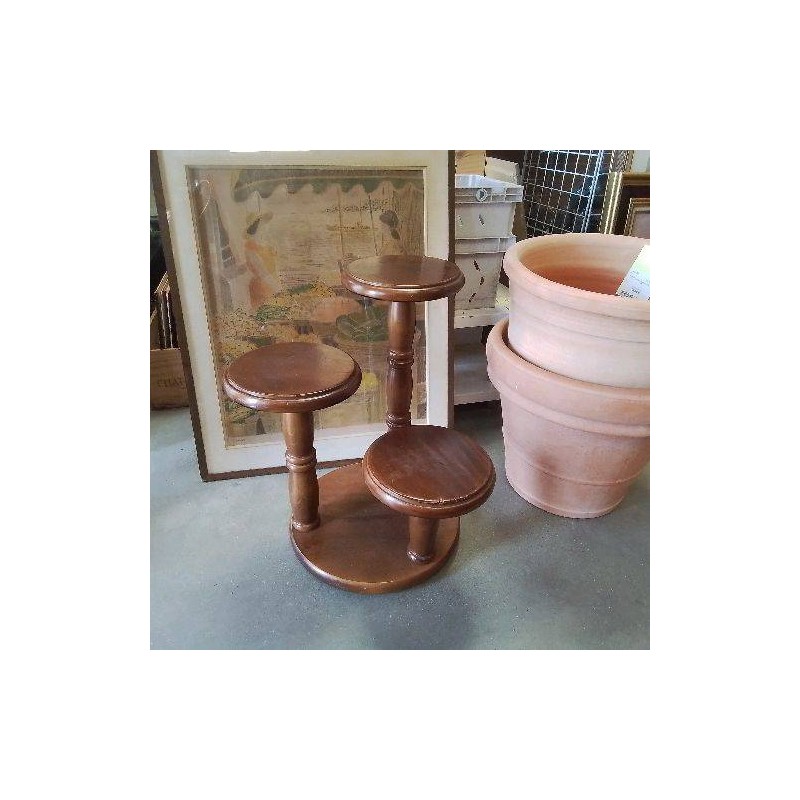 PORTE PLANTE BOIS 3 PLATEAUX 