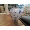 VASE DECOR FLEURS BLEUES