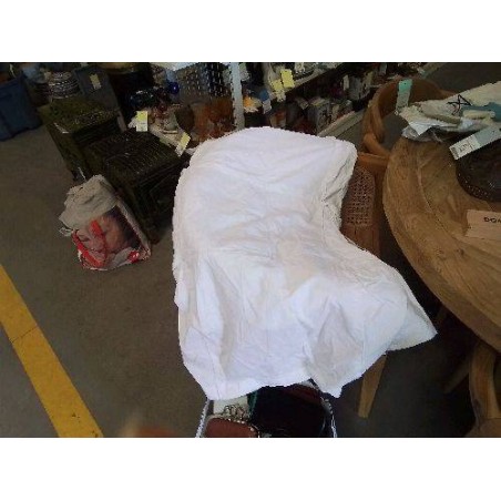 HOUSSE DE CHAISE COTON BLC VOLANTS