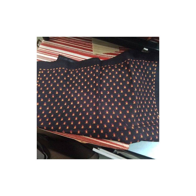 CARRE COTON MADE IN FRANCE NOIR JAUNE ROUGE