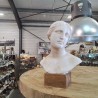 BUSTE PLATRE FEMME APHRODITE SOCLE BOIS MM