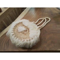 SAC TRESSÉ FILS BLANC