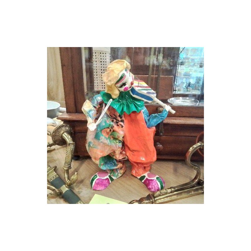 CLOWN MUSICIEN PAPIER MACHE MM