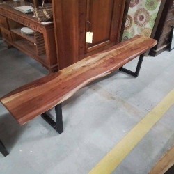 BANC ACACIA PIED METAL