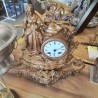 PENDULE METAL DORE ETAT DE FONCTIONNEMENT OK CLE A8 SANS VERRE