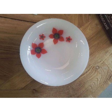 LOT ASSIETTES CREUSES ARCOPAL FLEURIES