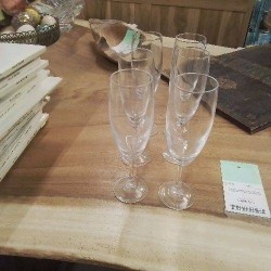 LOT 6 FLUTES CRISTAL