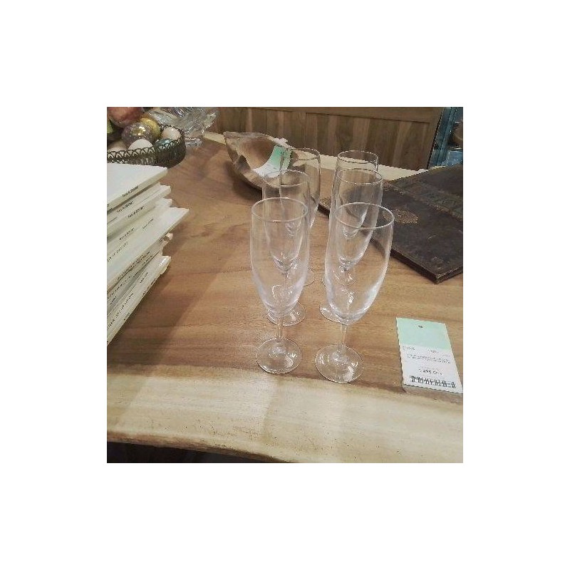 LOT 6 FLUTES CRISTAL