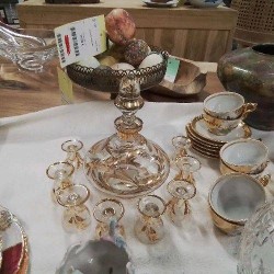 SERVICE A LIQUEUR CARAFE AVEC BOUCHON 8 VERRES MONACO
