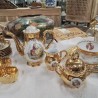 SERVICE A THE ROMANTISME 3 PIECES DORÉ PORCELAINE BAVARIA