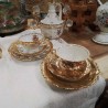 TASSE DEJEUNER 3 PIECES ROMANTISME DORÉ 