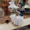 STATUE FAIENCE FEMME ASSISE COUSEUSE ROYAL COPENHAGEN