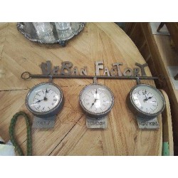 HORLOGE TRIO PARIS LONDON NY ZINC