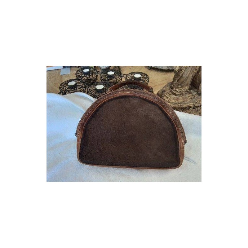 SAC A MAIN VINTAGE CUIR DAIM SALAMANDER 
