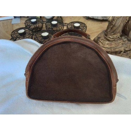 SAC A MAIN VINTAGE CUIR DAIM SALAMANDER 
