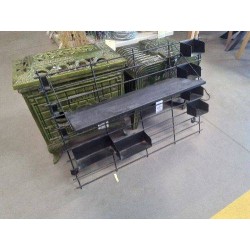 ETAGERE MURALE INDUS ME5AL NOIRE MODULABLE