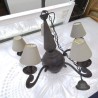 LUSTRE METAL GRIS FONCÉ 5 TÊTES  GM ABJ GRIS CLAIR