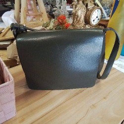 SAC A MAIN GRIS KAKI POURCHET