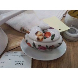 MOUTARDIER PM FLEURS FRUITS AVEC CUILLÈRE BOIS PORCEL DE PARIS