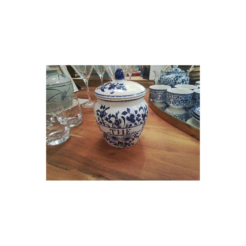 POT A THE DECOR BLEU BLANC