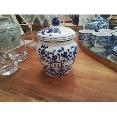 POT A THE DECOR BLEU BLANC
