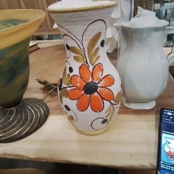 VASE ITALY FLEUR ORANGE