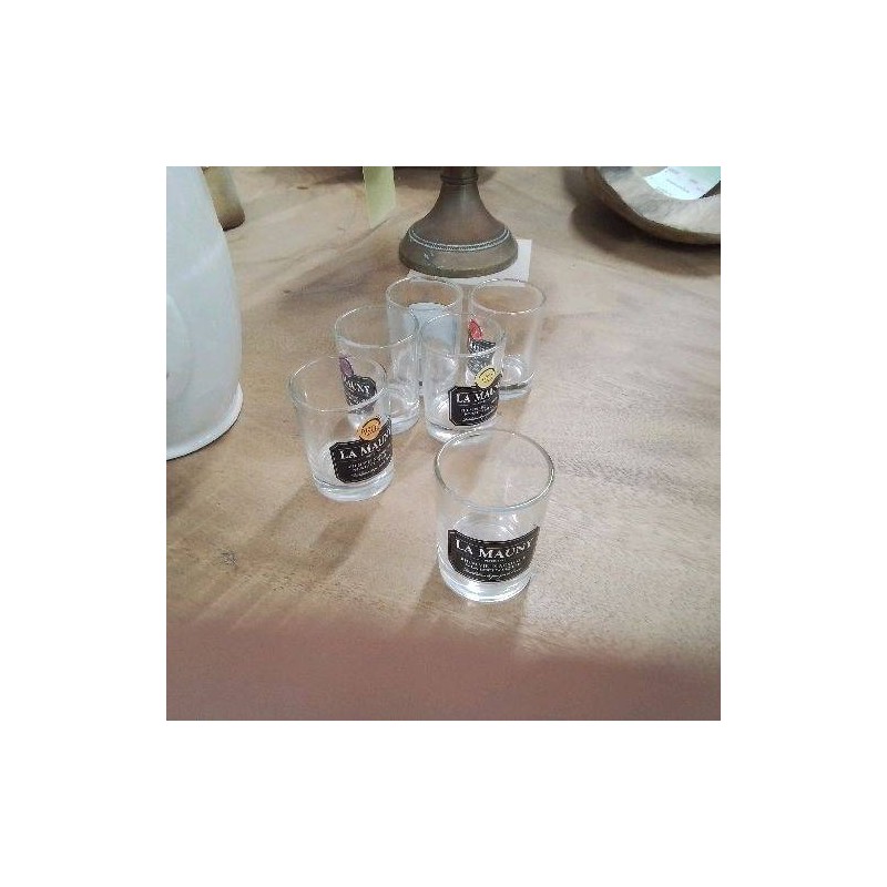LOT 6 VERRE A SHOT RHUM LA MAUNY