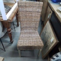 LOT 4 CHAISES BAMBOU TRESSE 