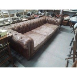 CANAPE CUIR ST CHESTERFIELD FLAMAND 300 CM