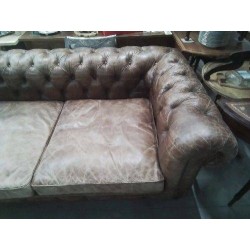 CANAPE CUIR ST CHESTERFIELD FLAMAND 300 CM