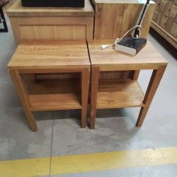 GUERIDON TECK ETAGERE