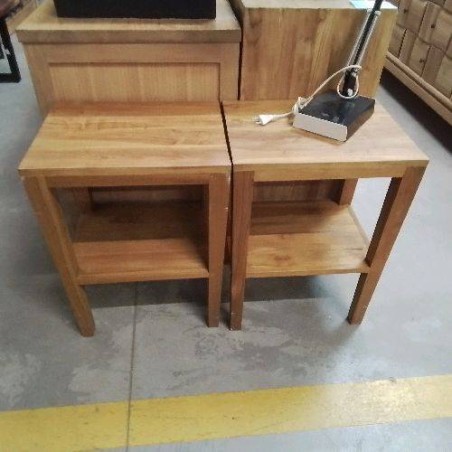 GUERIDON TECK ETAGERE