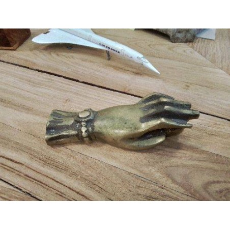 MAIN PRESSE PAPIER BRONZE LAITON