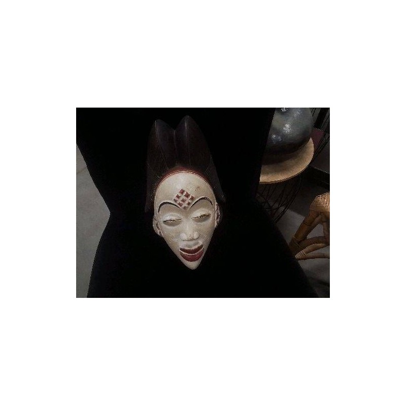 MASQUE BOIS TETE FEMME COULEUR