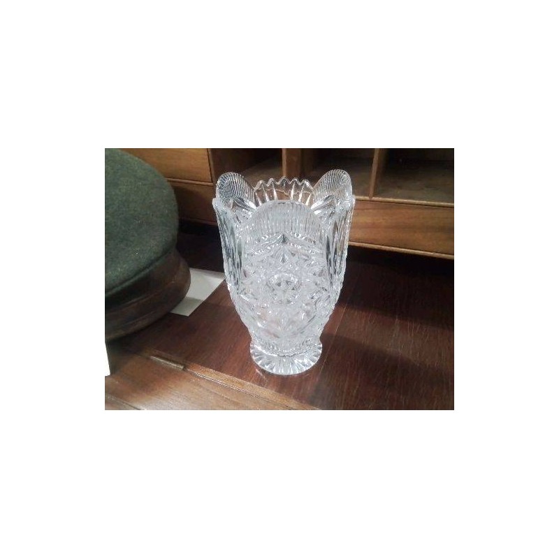 VASE CRISTAL MM PIED FACETTES