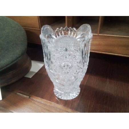 VASE CRISTAL MM PIED FACETTES