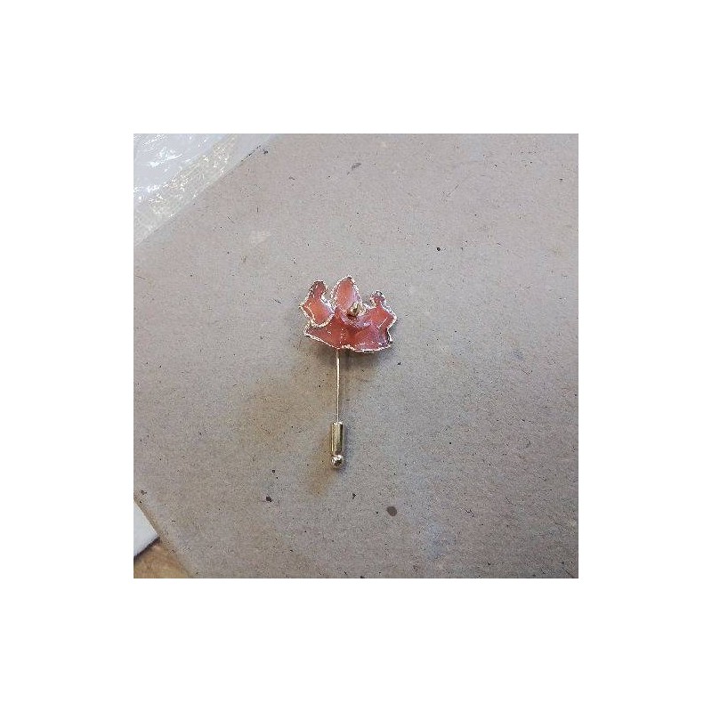 BROCHE FLEURS ROSE DORÉ 