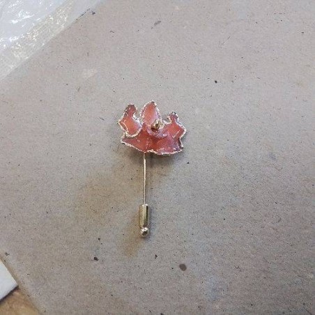 BROCHE FLEURS ROSE DORÉ 